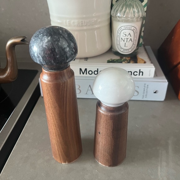 CB2 Marble Salt and Pepper Grinder Set - Picture 2 of 4